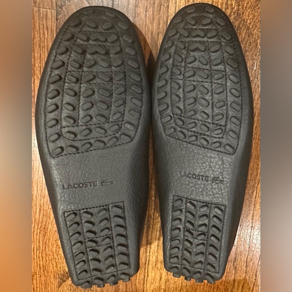 NWT MENS LACOSTE BLACK LEATHER CLASSIC STYLE DRIVING LOAFER SHOE W BOX - SIZE 10 main image 10